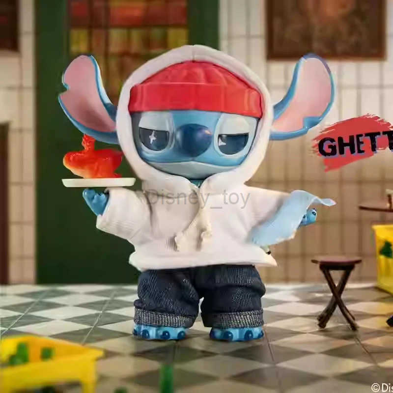 Disney Genuine Disney Stitch Gen Z Street Series Vinyl Blind Box Joint Movable Stitch Model Backpack Pendant Birthday Gift Y250613