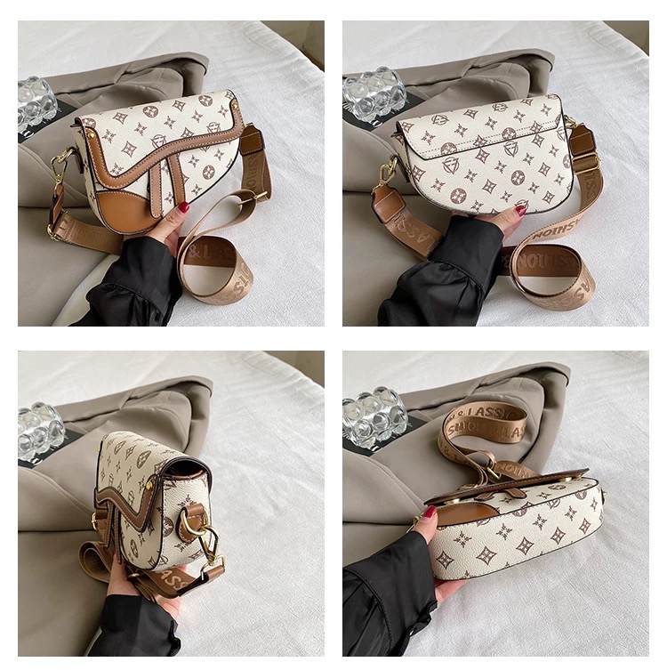 New Saddle Bag Designer Fashion Shoulder Bag High Quality Genuine Leather Ms. Flap Crossbody Hundred Versatile Commuter Classic Letters Old Flower Lux