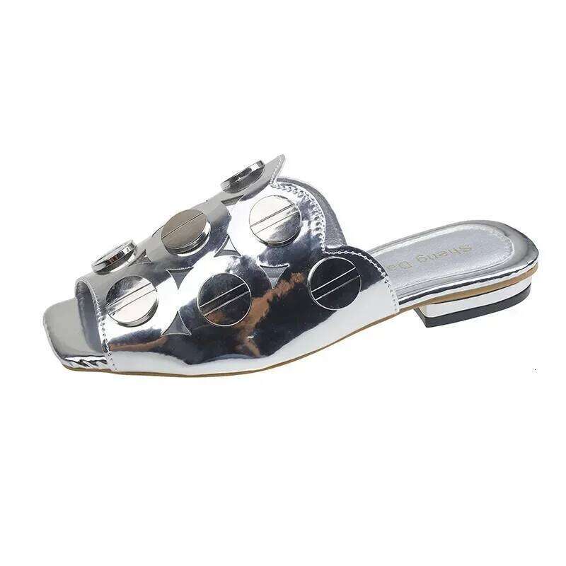Designer Women Slippers Elegant Heeled Sandals Fashion Woman Shoes 2025 Brand Slides Chunky Party Dress New Mujer Zapatos