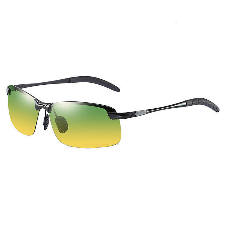 DHCollections Outdoor Fishing Men's Polarized Smart Light-Sensitive Metal Photochromic Driving Day and Night Dual-Use Sunglasses
