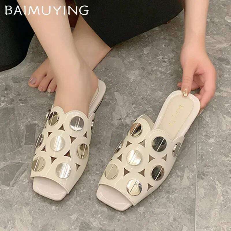 Designer Women Slippers Elegant Heeled Sandals Fashion Woman Shoes 2025 Brand Slides Chunky Party Dress New Mujer Zapatos