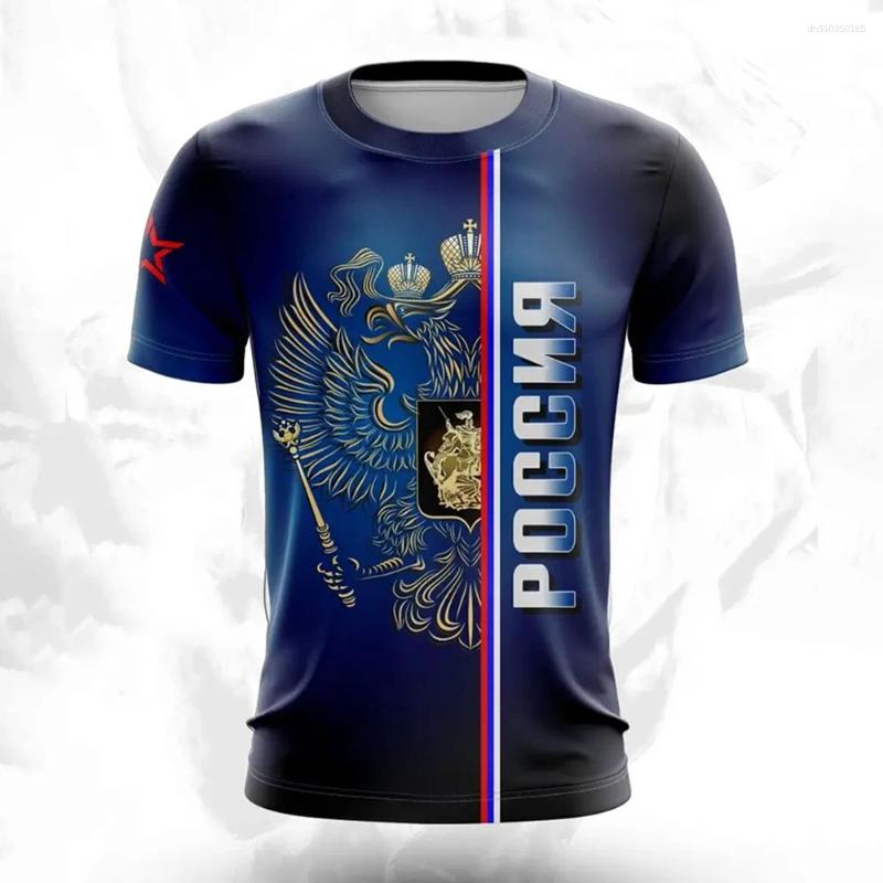 Mens T Shirts Russia T-shirts Casual Loose Russian Printed T-Shirt Short Sleeved Tee Oversize Clothing Top Streetwear