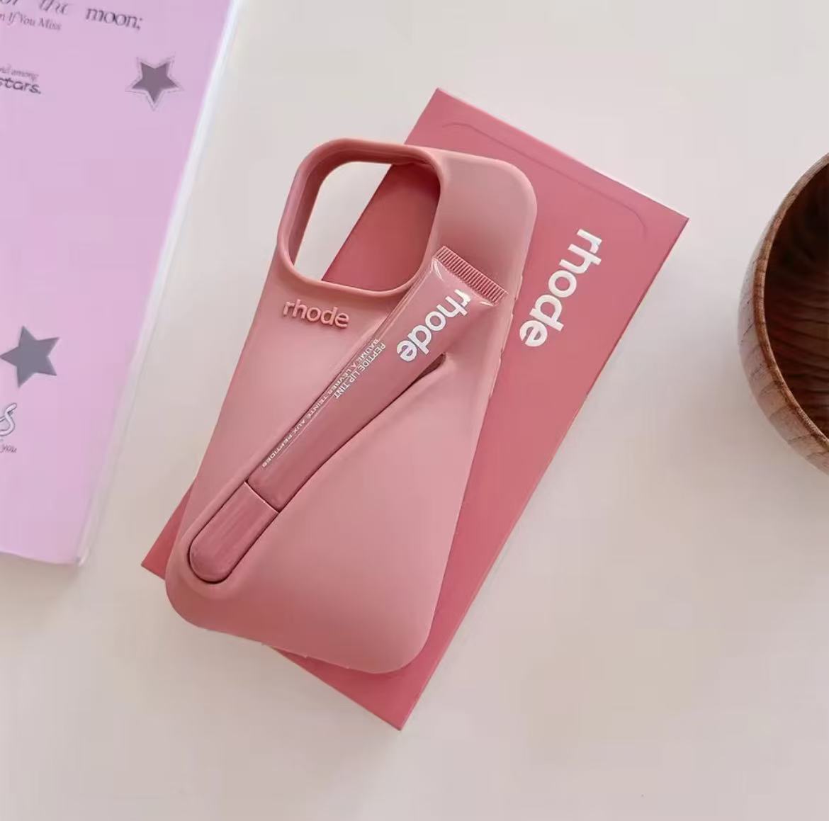 Autumn Limited Edition Rhode Lip Gloss Holder Soft Silicone Lipstick Phone Case For IPhone 16 15 14 13 12 11 Pro Max Plus Cover