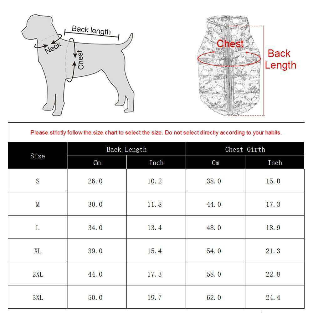 Christmas Clothes For Small Medium Dogs et Cats Vest Winter Warm Coat New Year Festival Costume Puppy Apparel Pet Outfits
