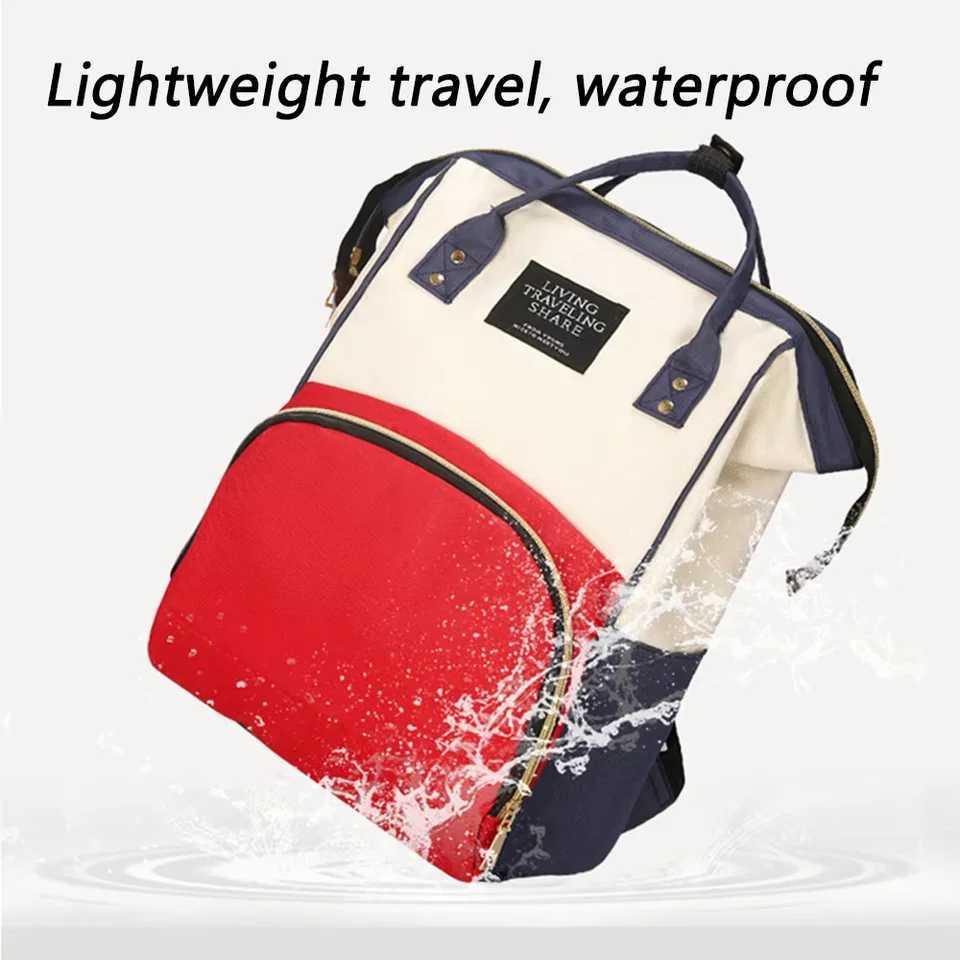 Large-capacity Oxford cloth mommy bag double-shoulder milk storage backpack with bottle separation layer wear-resistant travel A-DH y250609IBNY