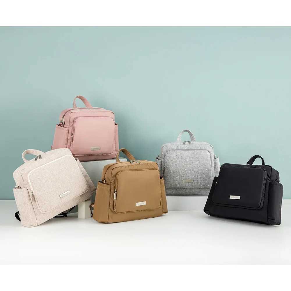 Soboba 2023 New Diaper Bags for Mother Waterproof Large Capacity Solid Polyester Diaper Backpacks Travel Bag for Newborn Baby y250609KAS0