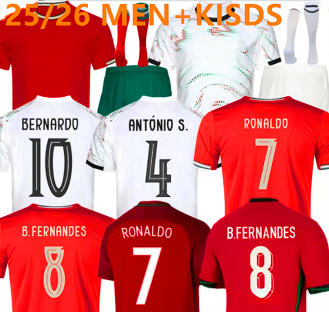 25 26 PORTUGAL football shirt RONALDO soccer jersey 2025 2026 Training home away National team football kit shirts set MEN kids kit