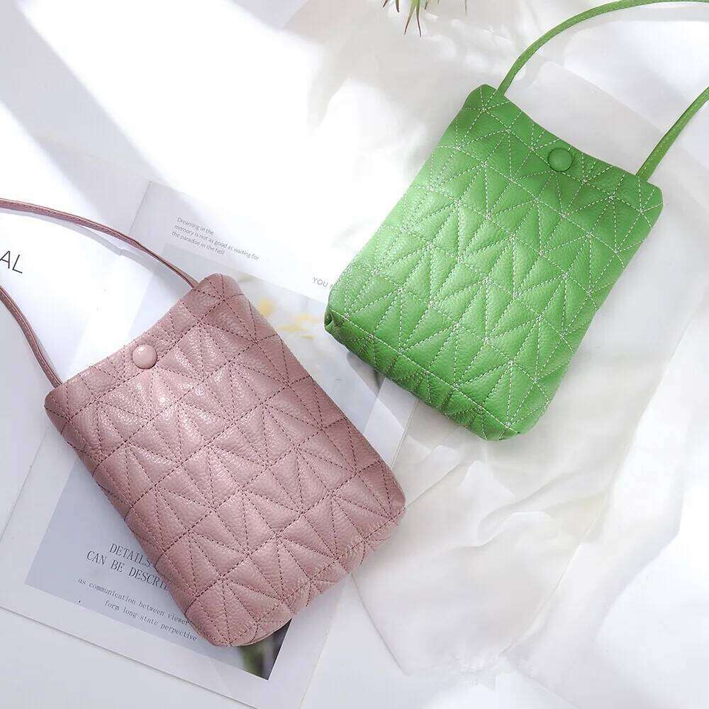 Genuine Leather Soft Quilted Crossbody Small Purse, Shoulder Card NEW hot Slot Wallet Cell Phone Pocket Purse Bag
