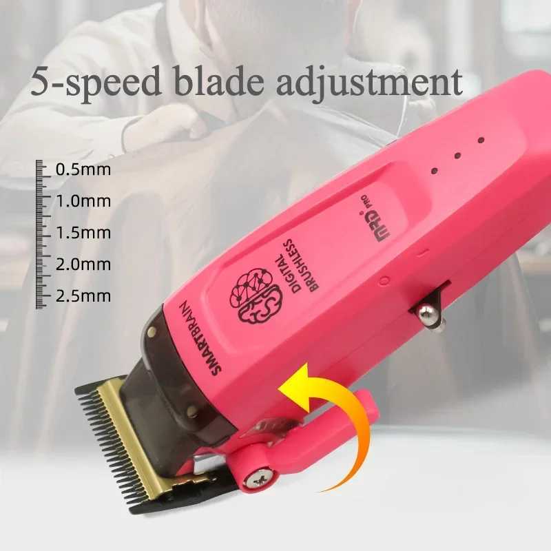 MRD smart GMT-90-4 Hair Clippers Professional Full Metal Body High-Torque Digital Brushless Motor Cordless Hair Clippers for men W250609