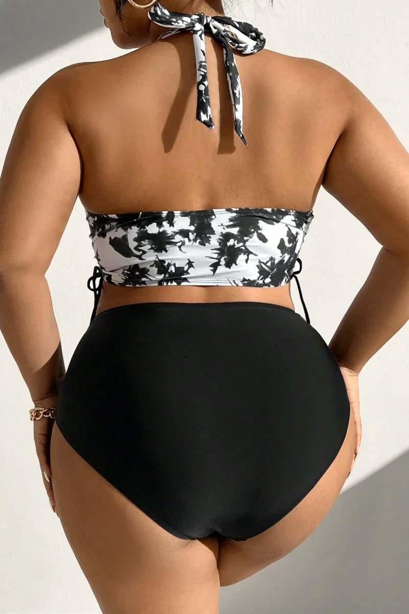 2025 Women Bikinis Set Swimsuit Swimwear Plus Size Push Up Large Big Floral Swimming Beachwear Bathing y250527