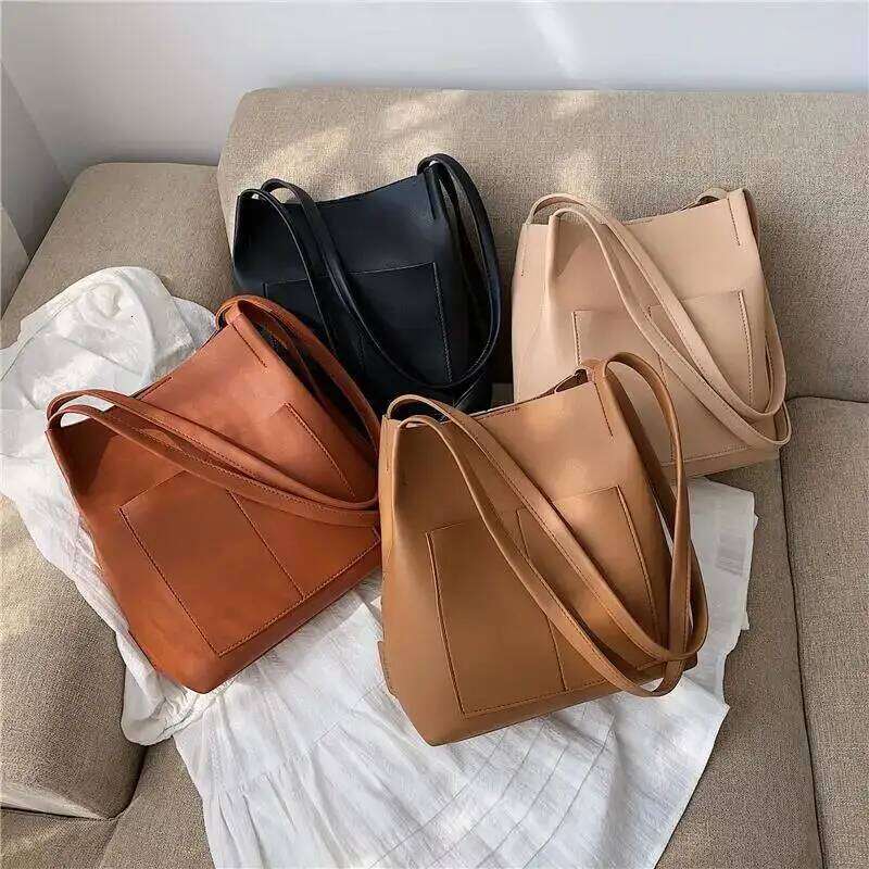 designer bag New Fashion Women Bucket Vintage Messenger Retro Shoulder Bag Simple Handbags Tote High Qualitybag