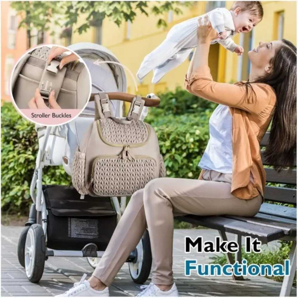 New Large Capacity Mommy Bag Lightweight Fashion Baby Diapers Organizer Diaper Bag for Women y250609EEV4