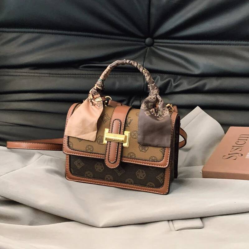 Designer Vintage-Inspired Messenger Bag - Elegant Crossbody Tote With Letter Casual Leather Large Capacity Shopper