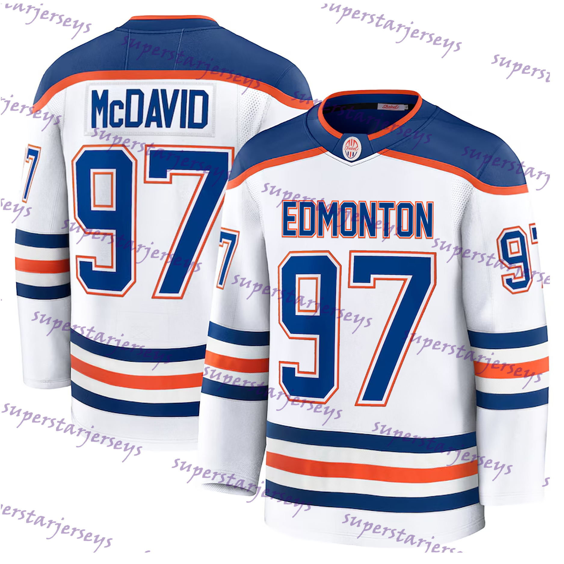 Custom 97 Connors McDavids Jersey Hockey New 29 Leon Draisaitl Zach Hyman Ryan Nugent-Hopkins Bouchard Kane Stuart Skinner Wayne Gretzky Goalie Cut Si