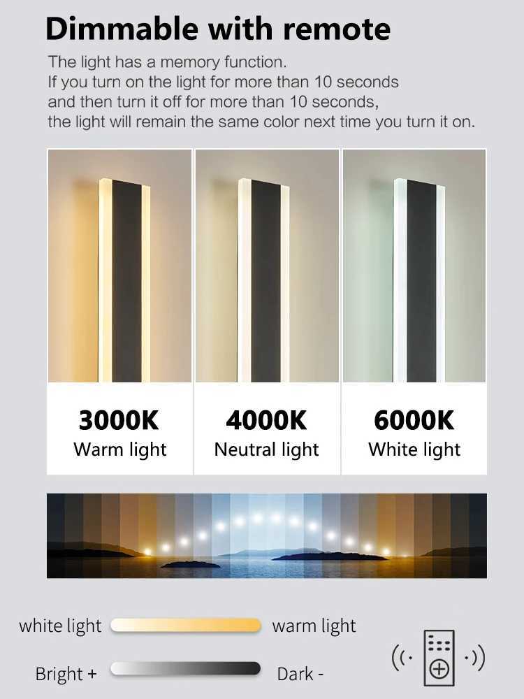 Wall Lamps Line Minimalist Light Long Strip Outdoor Waterproof Garden Decoration Villa Background Wall Garden Lights X250607