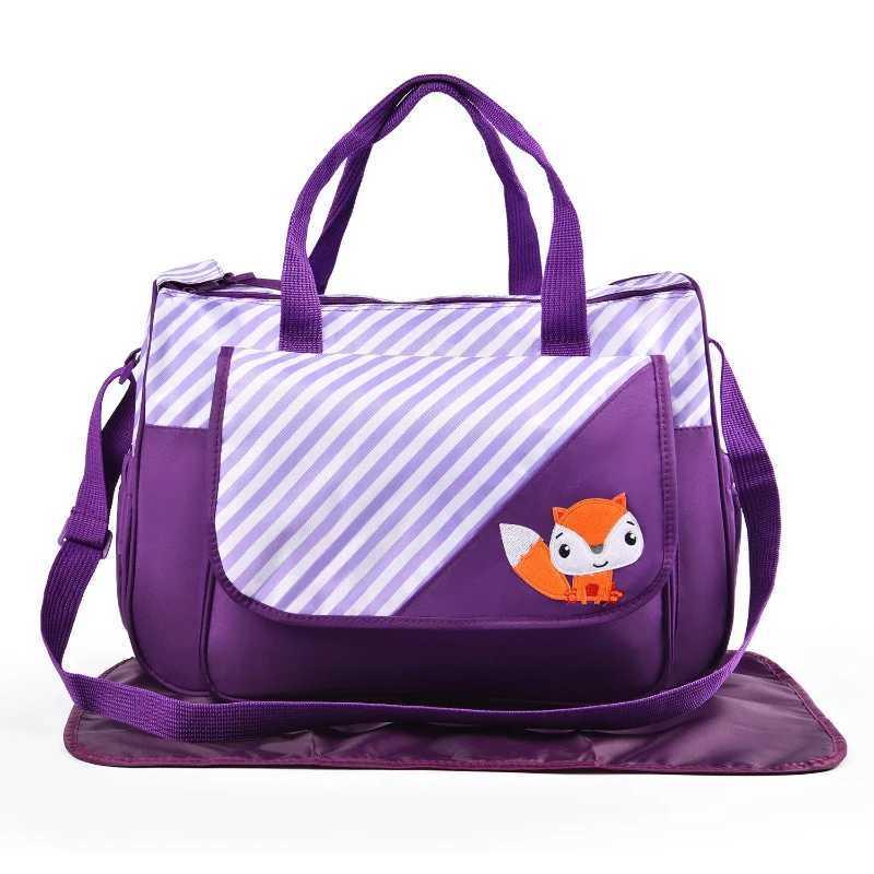 New Cute Animal Printed Mommy Bag Five Pieces Suits Multifunctional Large Capacity Maternity Baby Mother Diaper Bag For Travel y250609P629