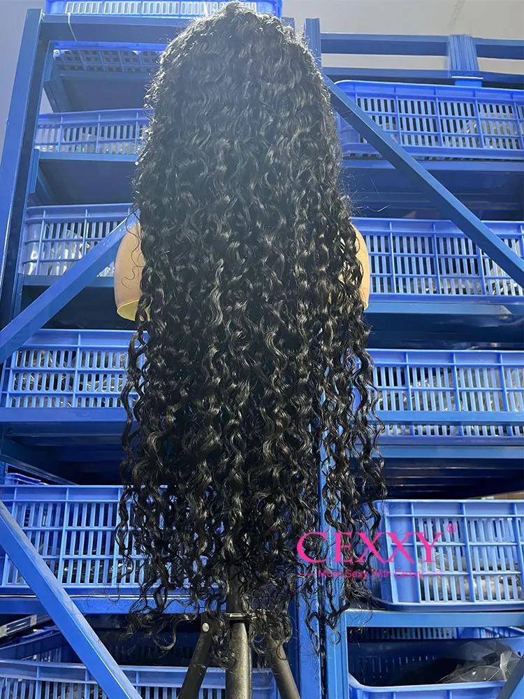 30 40Inch Curly Wigs 13x6 HD Transparent Lace Frontal Human Hair Deep Wave Frontal Wig 250% Density Raw Hair Brazilian For Women Synthetic