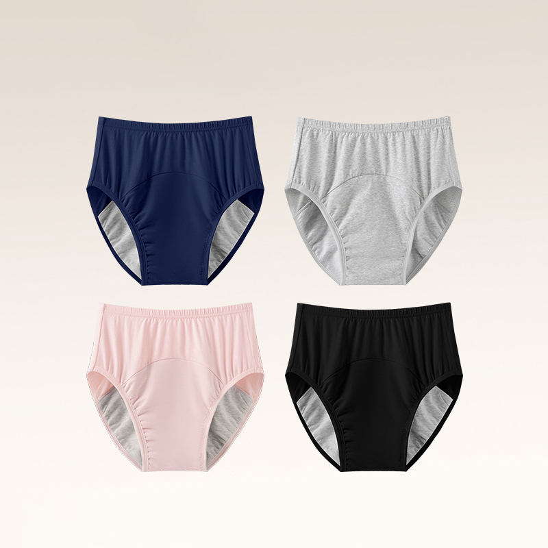 Men's and women's physiological pants leak proof and incontinence proof underwear, washable pure cotton pull-up pants, anti side leakage dia