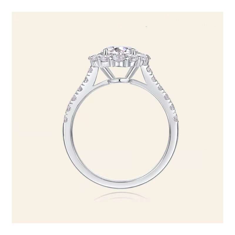 1 PCs to Customization Moissanite Set Hip Hop Ring Moissanite Wholesale Silver Rings 925 Silver Engagement Ring