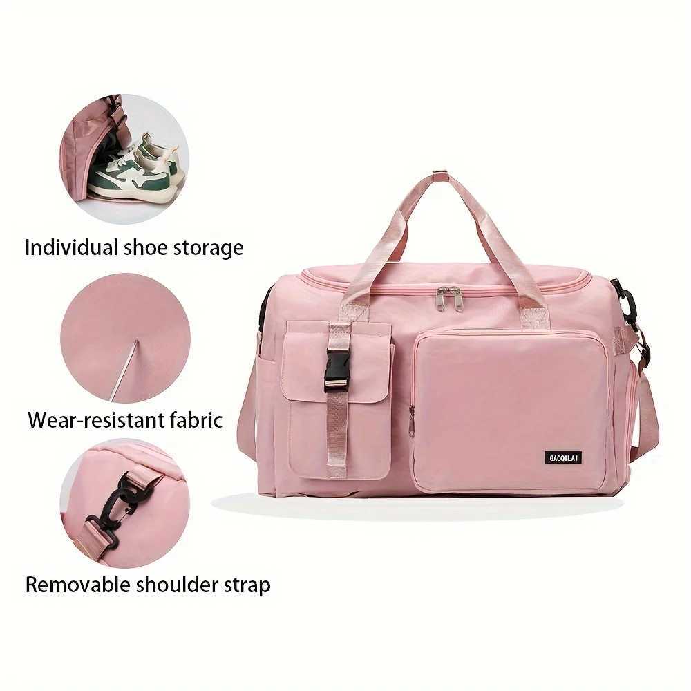Travel Bag Large Capacity Dry and Wet Separation Student Portable Luggage Travel Storage Bag Fitness Bag Training Bag y250609ISC1