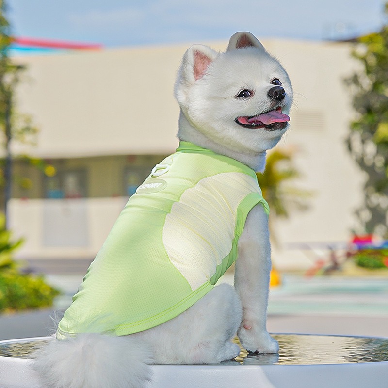 Summer Pet Cooling Vest Shirt for Dogs Cats, Breathable Sporty Design