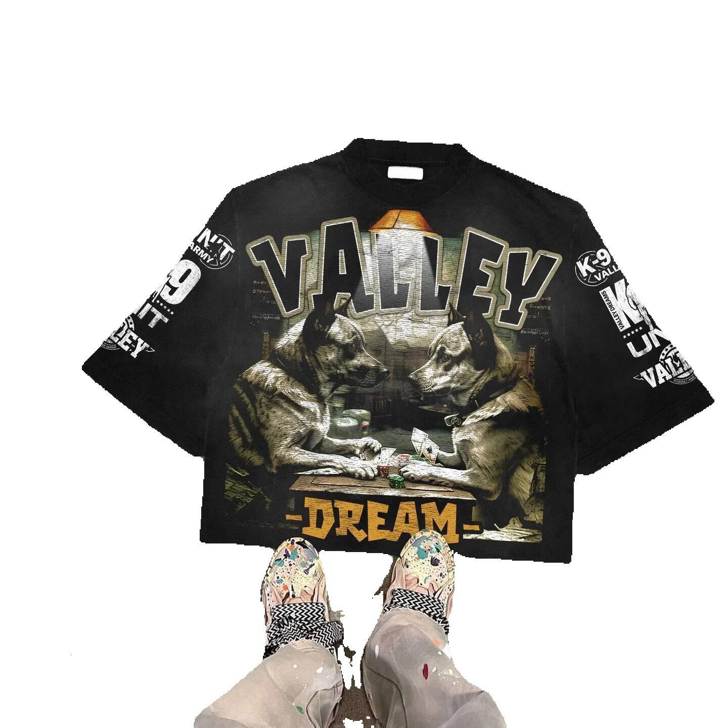 Vintage Warzone Valley Dream Graphic T-Shirt 100% Cotton, Cropped Cotton Men's T-Shirt, Summer Trends