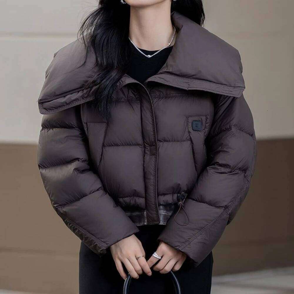 OFTBUY 2025 New Autumn Winter Clothes Women Fashion Short White Duck Down Coat Female Solid Color Fluffy Puffer Jacket Lady