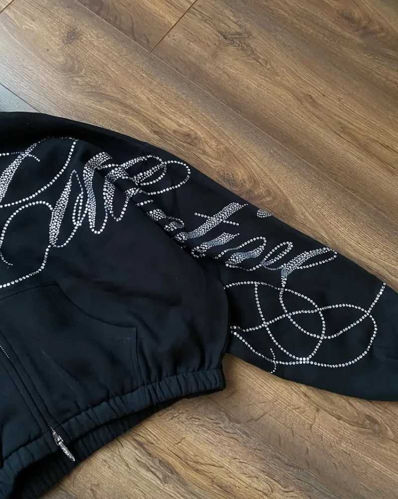 Hoodies Women Long SLeeve Sweatshirt American Hot Style RETRO Hip Hop Personalized Streetwear Casual CloTHing Tops Z250609
