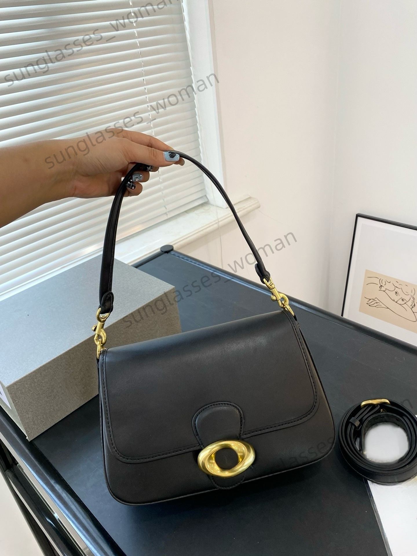 Smooth leather crossbody bags soft tabby flap underarm handbags gift purse borse adjustable shoulder strap