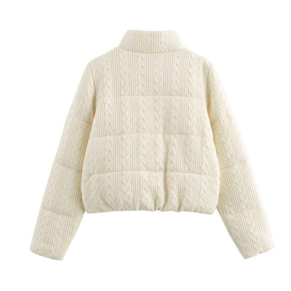 RARF High Collar Breadwear Cotton Clothes Knitted Thick Jacket Coat Autumn/Winter New Women's Clothing