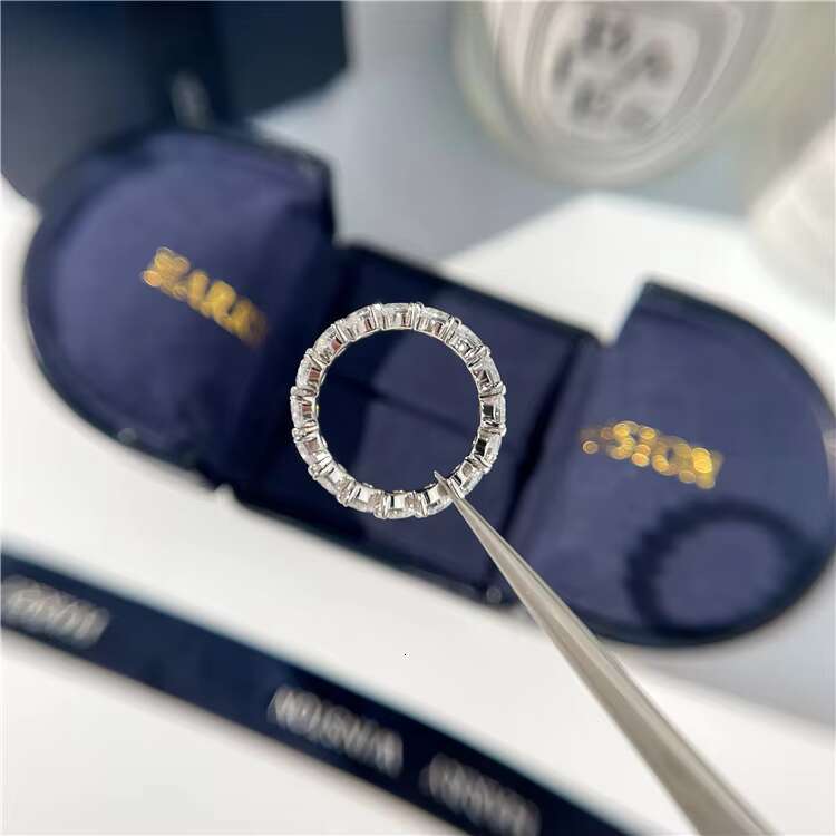 Hip Hop Vvs Diamond 18k Gold halo Women Engagement Lab Grown Heart Shape Moissanite Ring Tennis