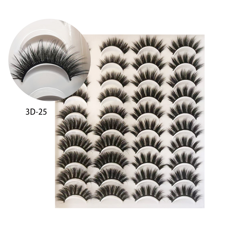 False Eyelashes 10-12mm Lashes Natural Look Cat Eye Wispy Lashes Pack , 20Pairs