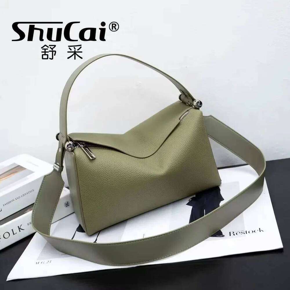 designer bagLuxury Bag Cowhide Women's Purple Armpit 2025 New Designer Fashion Genuine Leather Shoulder Crossbody Boston Pillow Bag Female