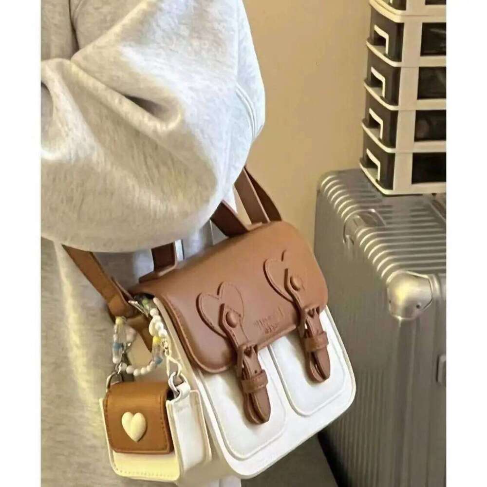 Miyagawa Japanese Cute Shoulder Retro Small Square Women's 2023 New College Style Versatile Crossbody Bag