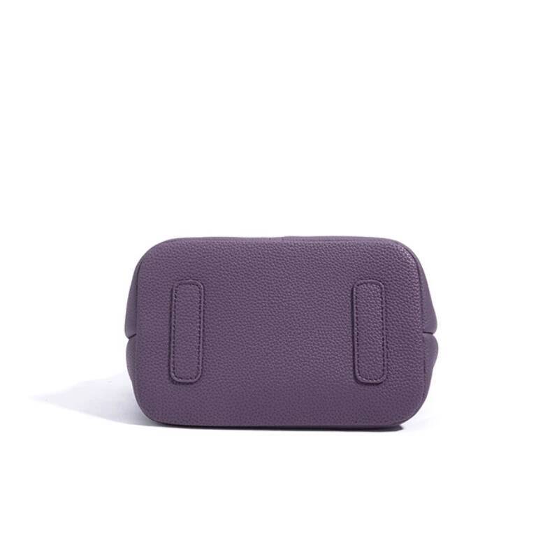 Jonlily Women Genuine Leather Shoulder Female Handbag Totes Small Bucket Casual Daybag Mini Crossbody Bag Purse -Kg1870