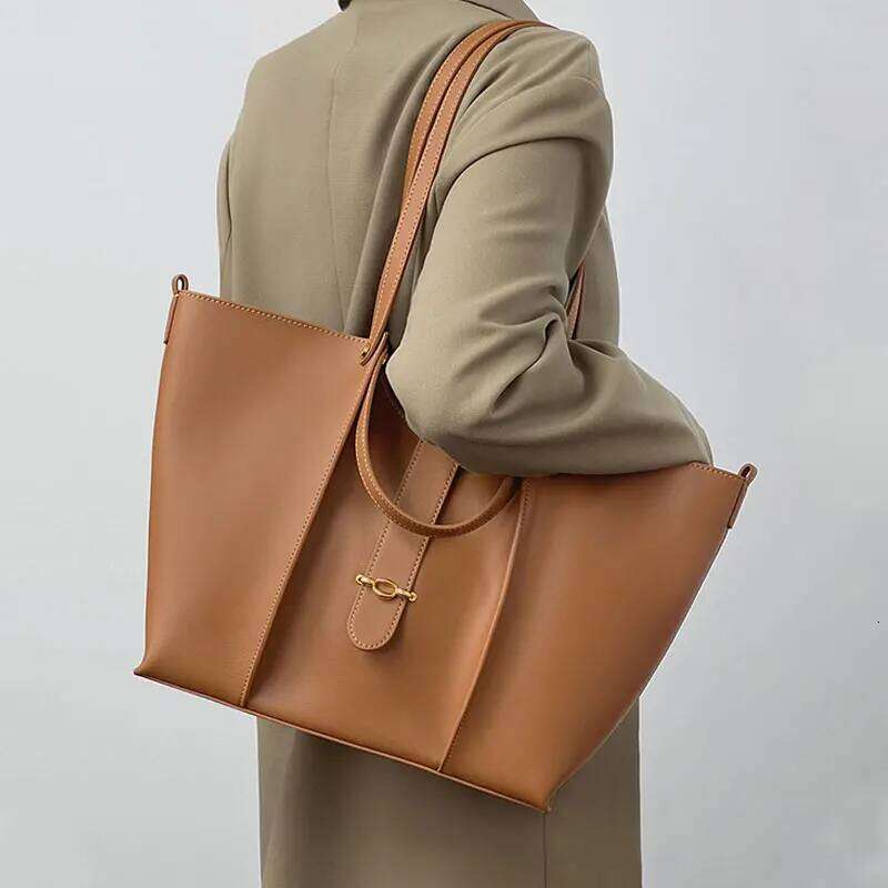 New Women's Tote Designer Cowhide Women Shoulder Bag Large Capacity Fashion Female Handbags Genuine Leather Bags