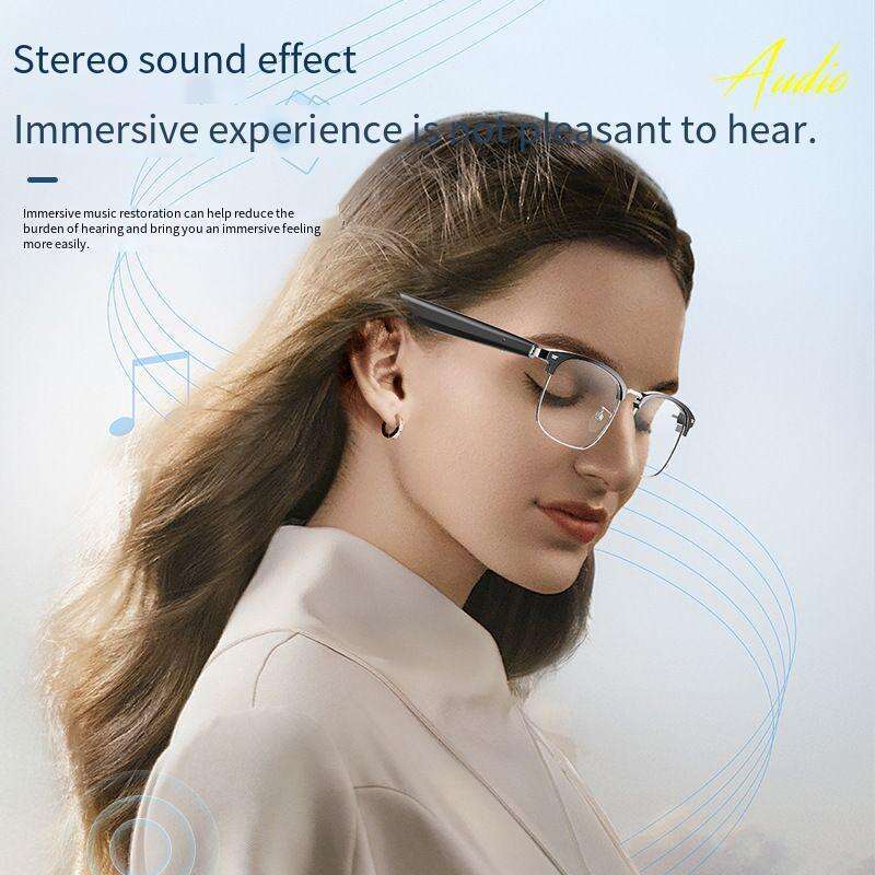 Touch AI Bluetooth - with Translation Function, Supports 150 Languages, Metal Frame, Wireless Smart Glasses for Listening to Music