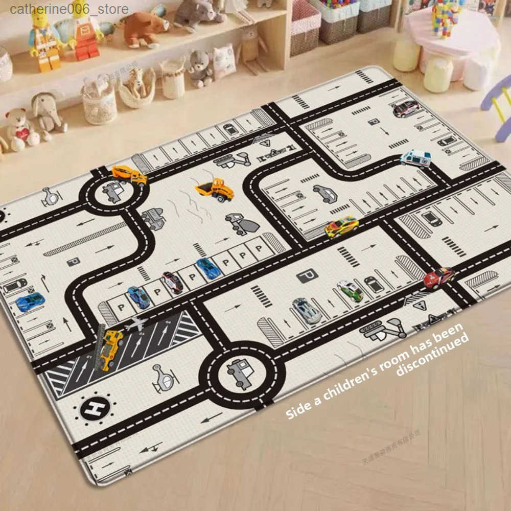 Rugs for Bedroom Baby Foldable Play Mat Activities Mat for Double-Sided Cartoon Pattern Waterproof Children Carpet Easy To Carry y2506090WER