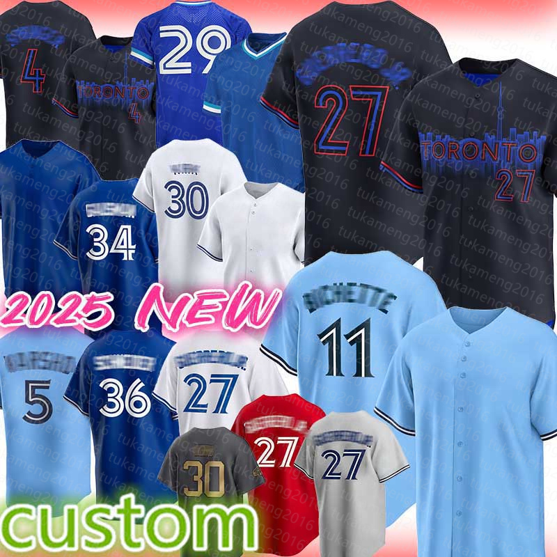 Vladimir Guerrero Jr. Bo Bichette Baseball Jerseys George Springer Joe Carter Kevin Gausman Alejandro Kirk Daulton Varsho Davis Schneider Alek Manoah