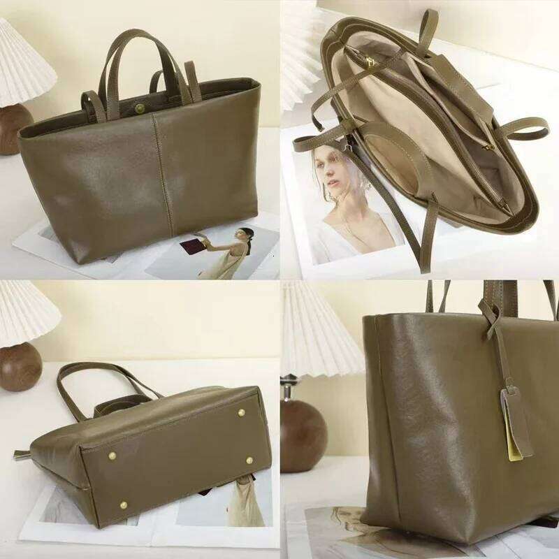 Designer Bags 2025 Lady Fashion Real Cowhide Women Natural Cow Leather Retro Shoulder Bag Female Large Capacity Design Commuting Handbag Luxury Bag