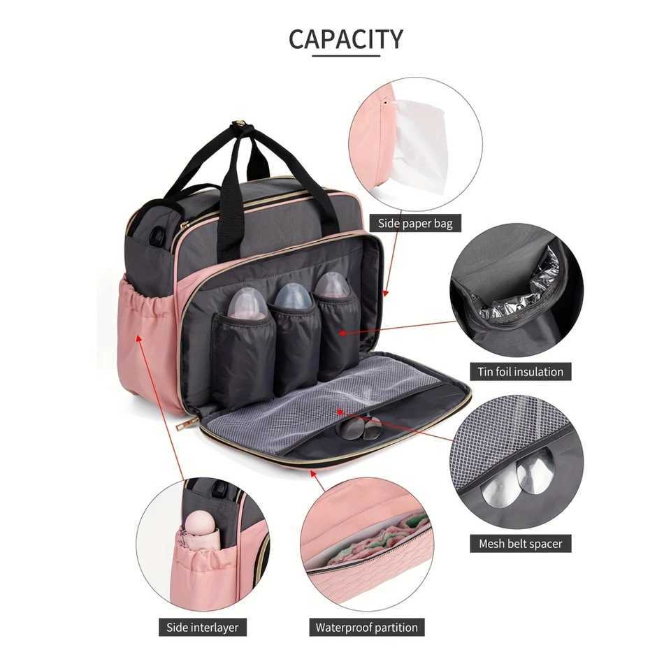 Large Capacity Mommy Bag Multifunctional Handbag Multi-compartment Crossbody Bag Going Out Diaper Bag Travel Mommy Bag y250609AQHK