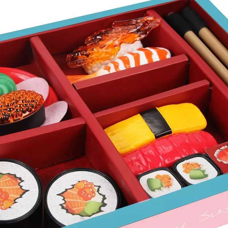 Childrens Simulation Japanese Sushi Pretend Kitchen Food Toys Pretend Play Food Mini Sushi Set Pretend Kitchen Toys For KidsXJ250609