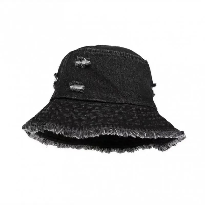 Washed Cowboy Bucket Hat Women Outdoor Wide Brim Panama Safari Hunting Hiking Hat Mesh Fisherman Hat Beach Sunscreen Cap 250606