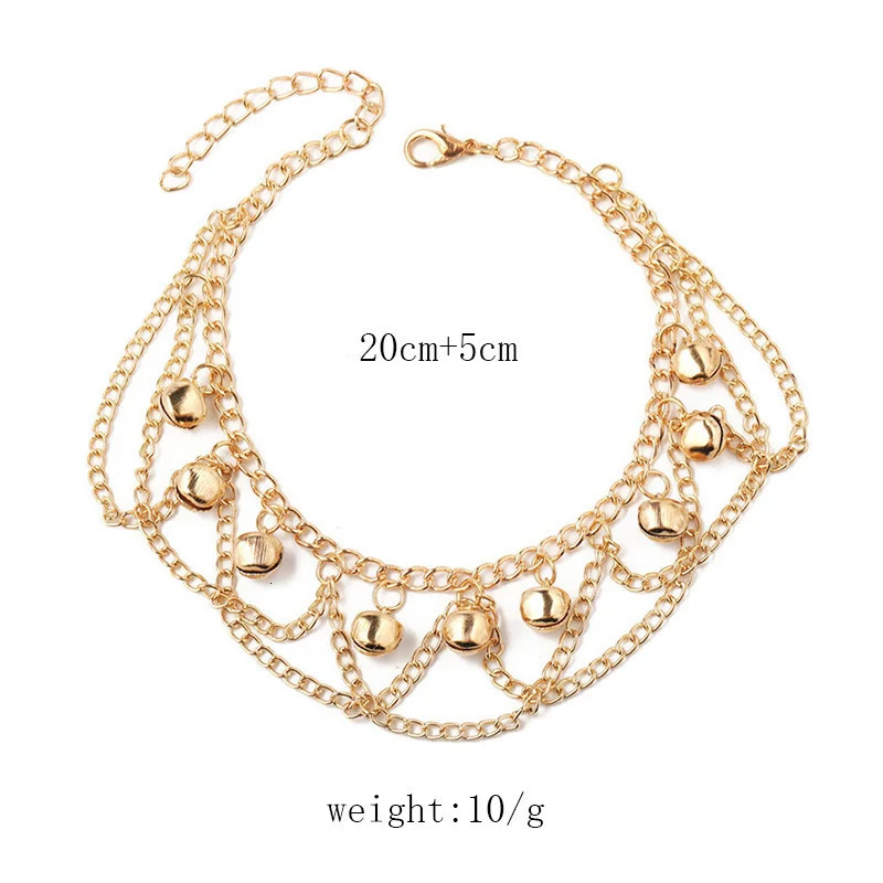 Fashion Beach Anklets For Women Bohemian Bells Tassel Bracelet On The Leg Foot Jewelry Holiday Accessories 250606