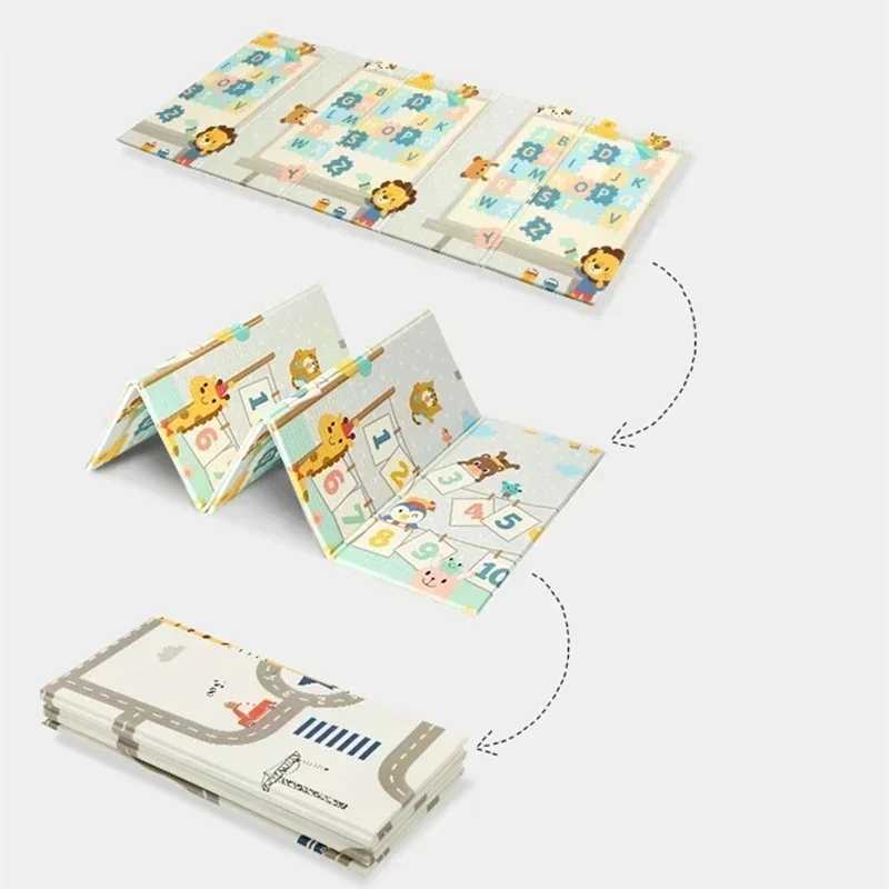 200x180x1.5CM Baby Play Mats Activities Mats For Baby Game Mat Waterproof Childrens Rug Mother Kids Crawling Play Floor Folding y250609SKFQ