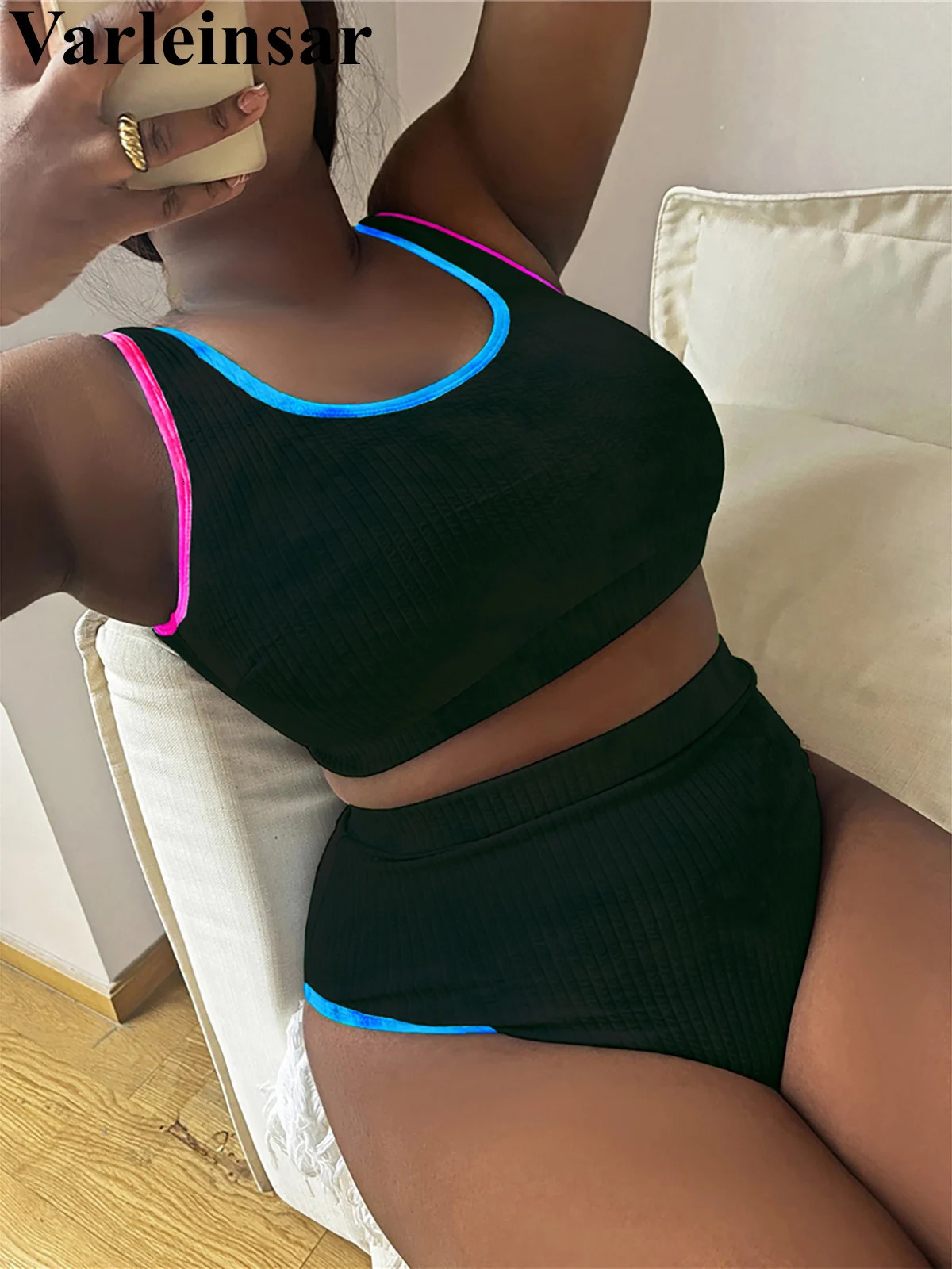 0XL 4XL Tie Dye Bikini Large Size Swimwear Plus Women Swimsuit Female Twopieces set Bather Bathing Suit V5948 250530