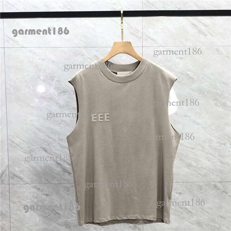 2025 Mens Tank Top t shirt lettering pure cotton lady sports casual loose high street sleeveless Vest Top USA SIZE S-2XL 636