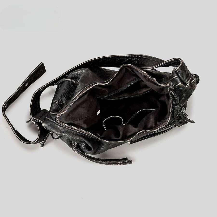 Designer Bag Luxury Bag Strappy Punk Style Motorcycle Underarm Bag For Women Messenger Large Capacity Soft PU Leather Female Shoulder Bag Handbag