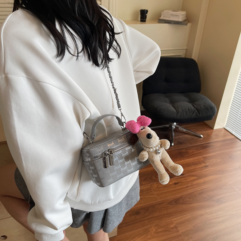 designer 2025 Summer New Trend Versatile Chain Box Bag for Women, Textured Fashion Single Shoulder Crossbody Handbag Small Squar