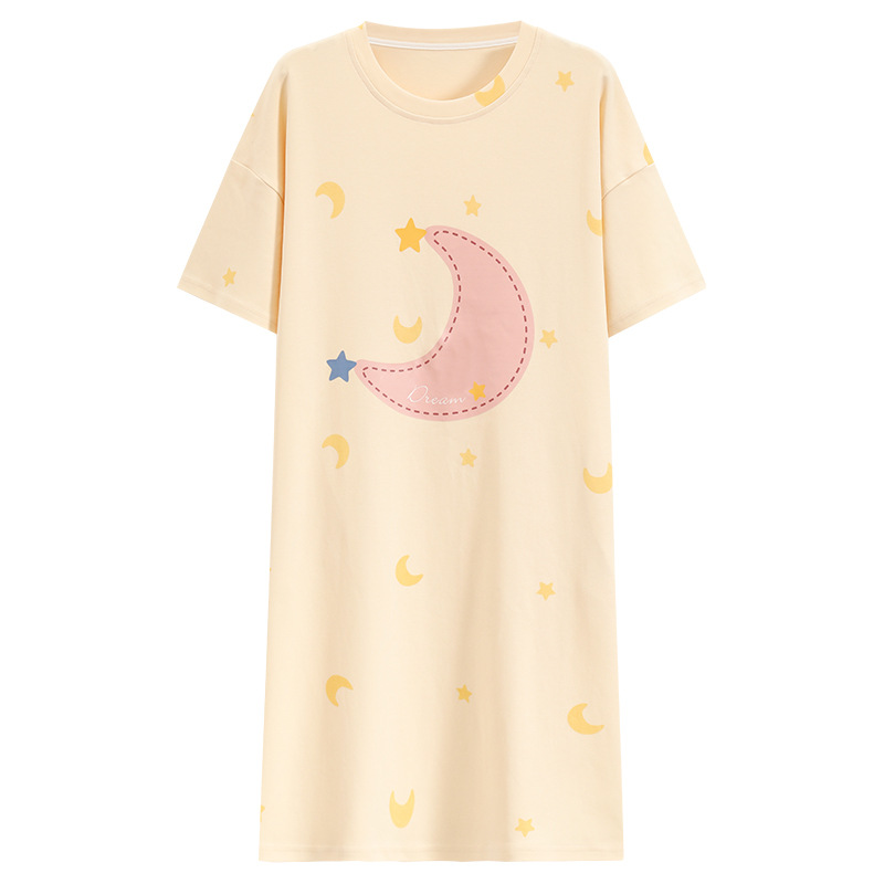 B918-Pure cotton nightdress for women summer new summer pajamas short sleeve thin section sweet style girl dress